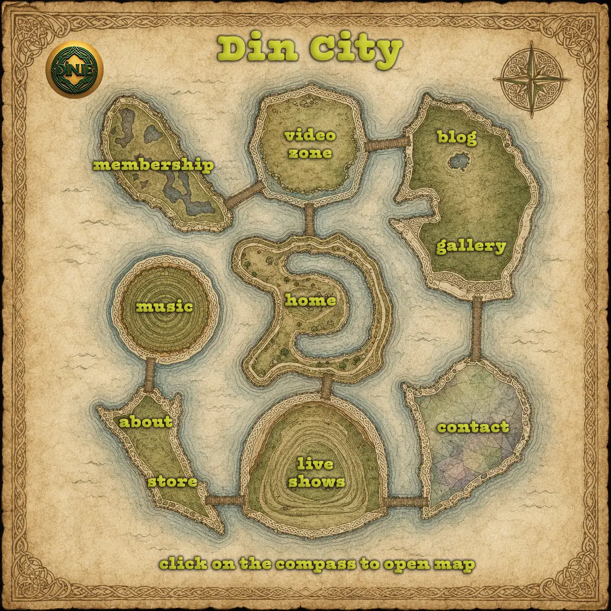 Parchment map of Din City